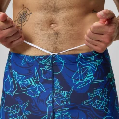 Aquashort Beachstar imprimé, hommes, bleu