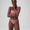 Bas de bikini classique uni Femme Rose