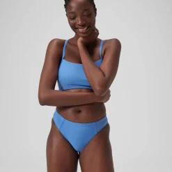 Bas de bikini classique uni Femme bleu