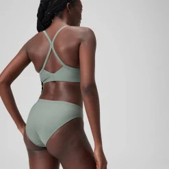 Bas de bikini classique uni Femme vert