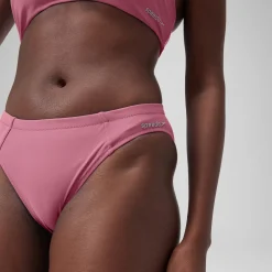 Bas de bikini classique uni Femme Rose