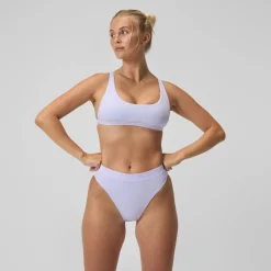 Bas de bikini Femme FLU3NTE Solid taille haute lilas