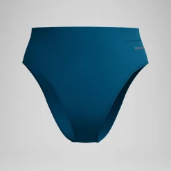 Bas de bikini Femme Solid taille haute sarcelle foncé