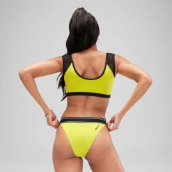 Bas de bikini FLU3NTE à échancrure en V vert