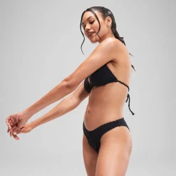 Bas de bikini FLU3NTE échancré en tissu éponge gris