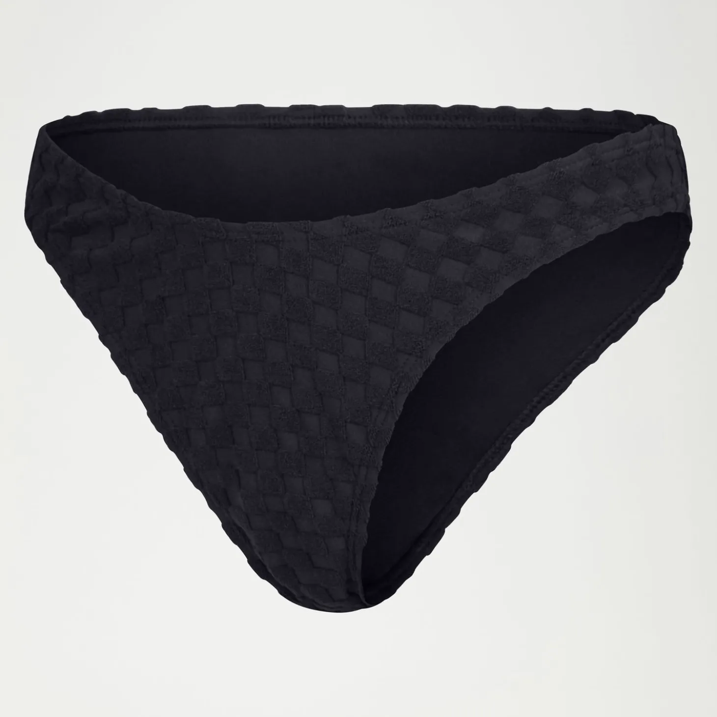 Bas de bikini FLU3NTE échancré en tissu éponge gris