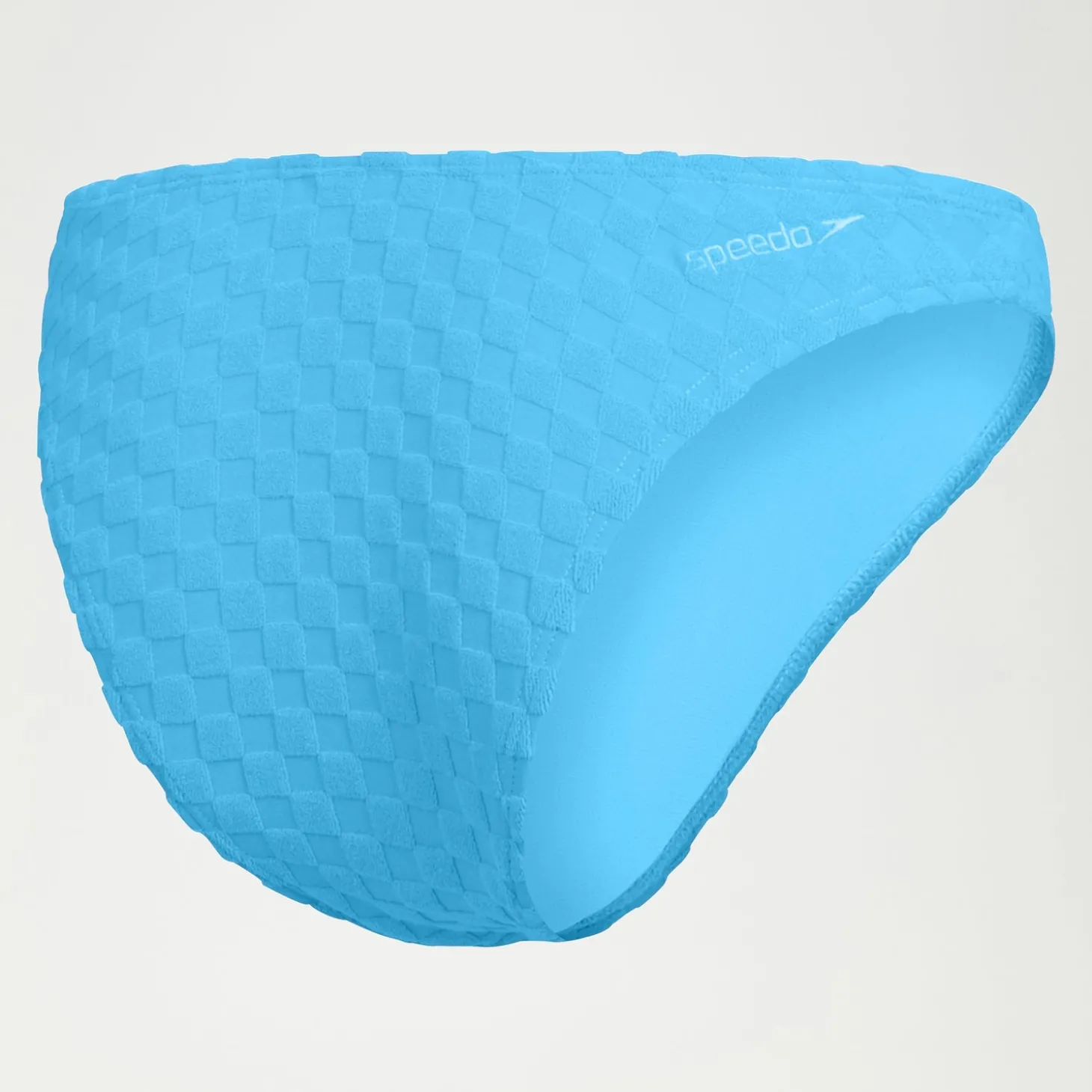 Bas de bikini FLU3NTE échancré en tissu éponge bleu