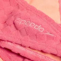 Bas de bikini FLU3NTE échancré en tissu éponge rose