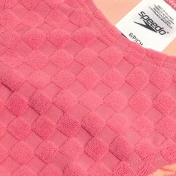 Bas de bikini FLU3NTE échancré en tissu éponge rose