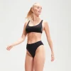 Bas de bikini FLU3NTE taille haute noir