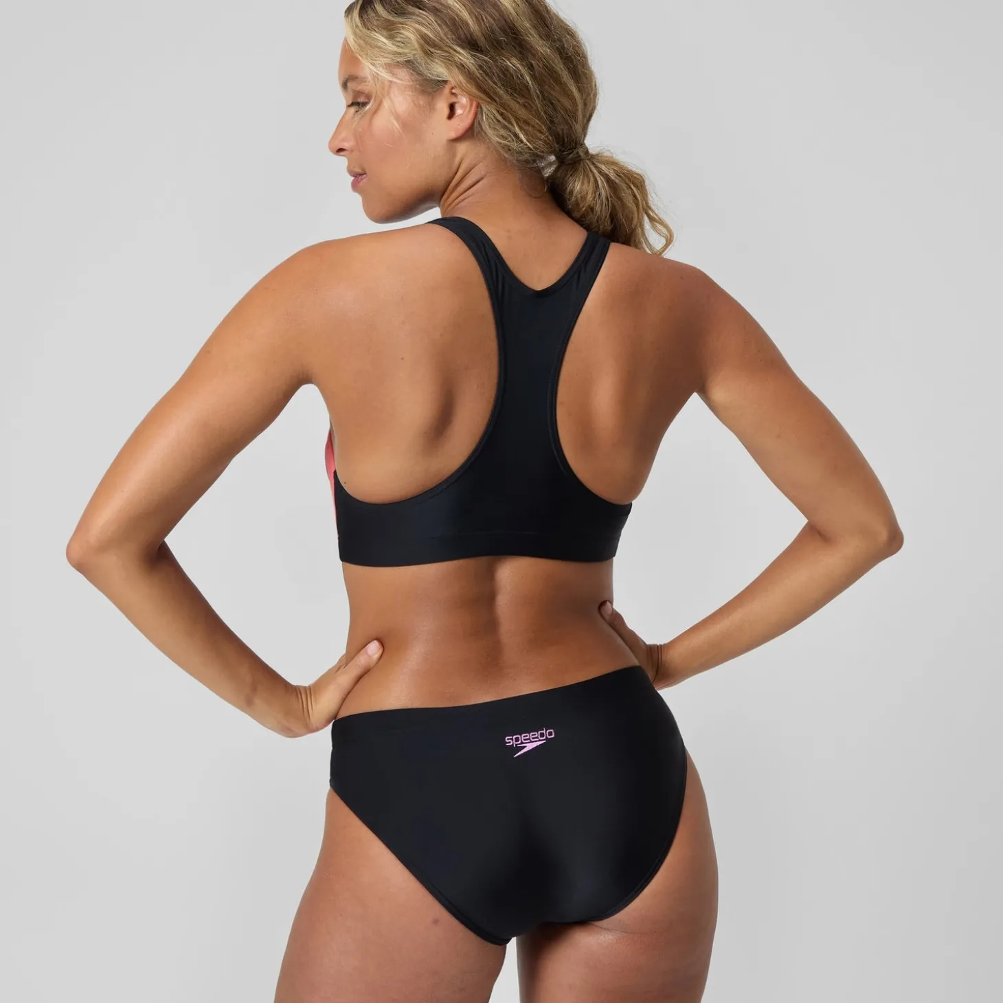 Bikini Femme bicolore Splice 2.0 noir/rose