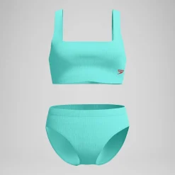Bikini Femme texturé à dos en U Deep turquoise