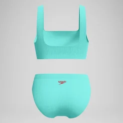 Bikini Femme texturé à dos en U Deep turquoise