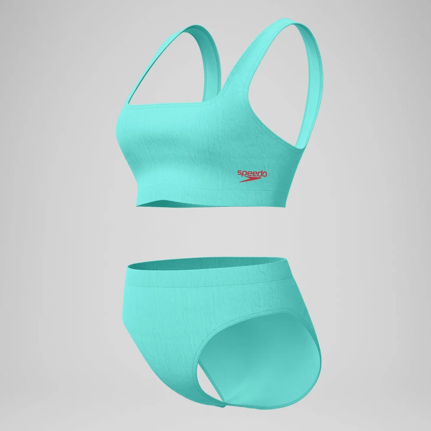 Bikini Femme texturé à dos en U Deep turquoise