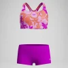 Bikini Fille Boyleg imprimé rose