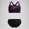 Bikini Fille Medley Logo noir/rose