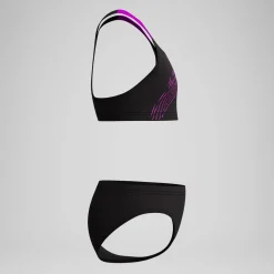 Bikini Fille Medley Logo noir/rose