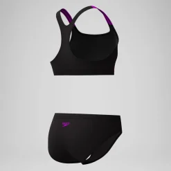 Bikini Fille Medley Logo noir/rose