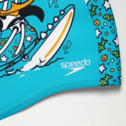 Bonnet Bébé en polyester Learn to Swim Chima le pingouin africain bleu/vert