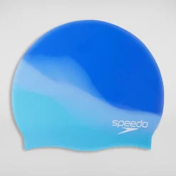 Bonnet de bain Adulte en silicone multicolore bleu