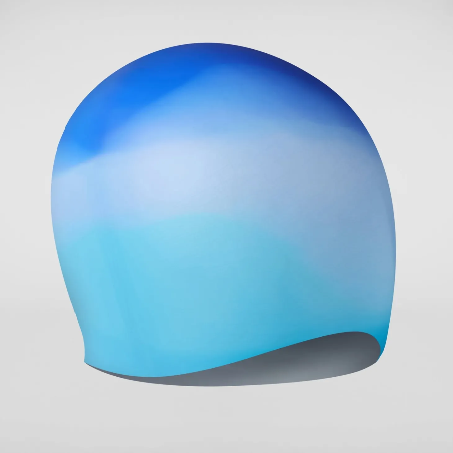 Bonnet de bain Adulte en silicone multicolore bleu