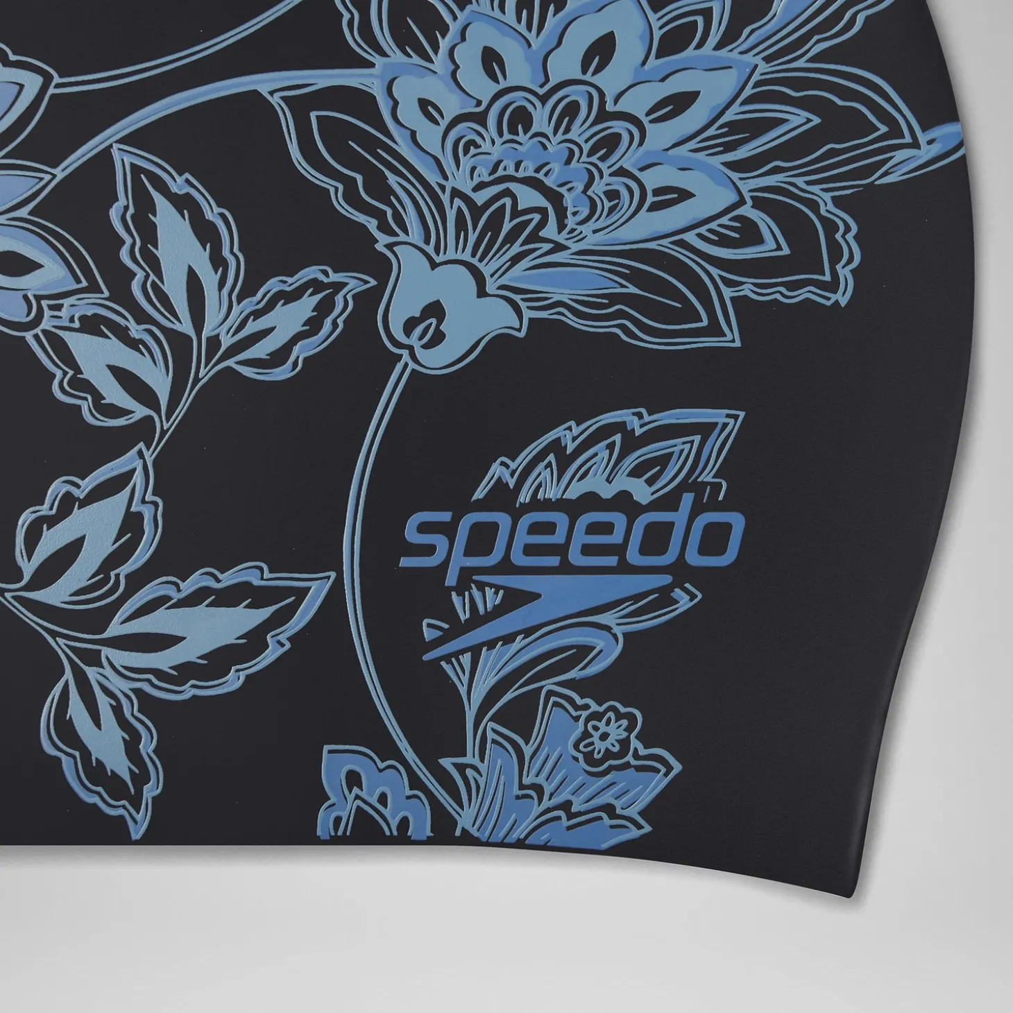 Bonnet de bain Cheveux longs Imprimé Noir/Bleu de Sèvres