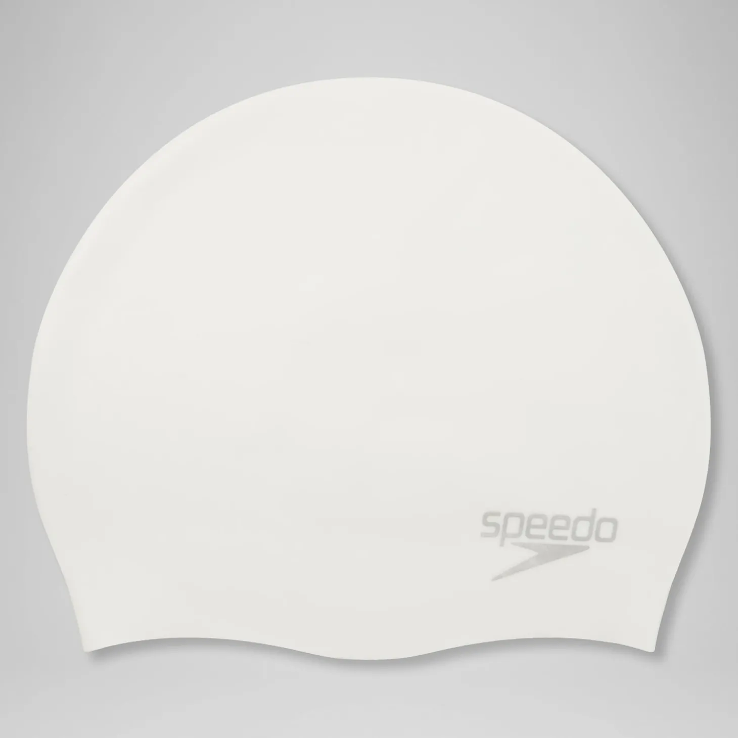 Bonnet de bain uni moulé en silicone Blanc/Argent