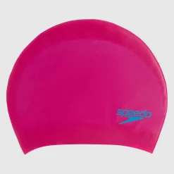 Bonnet Junior pour cheveux longs rose/bleu