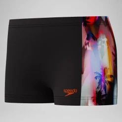 Boxer de bain Garçon Digital Panel bleu marine