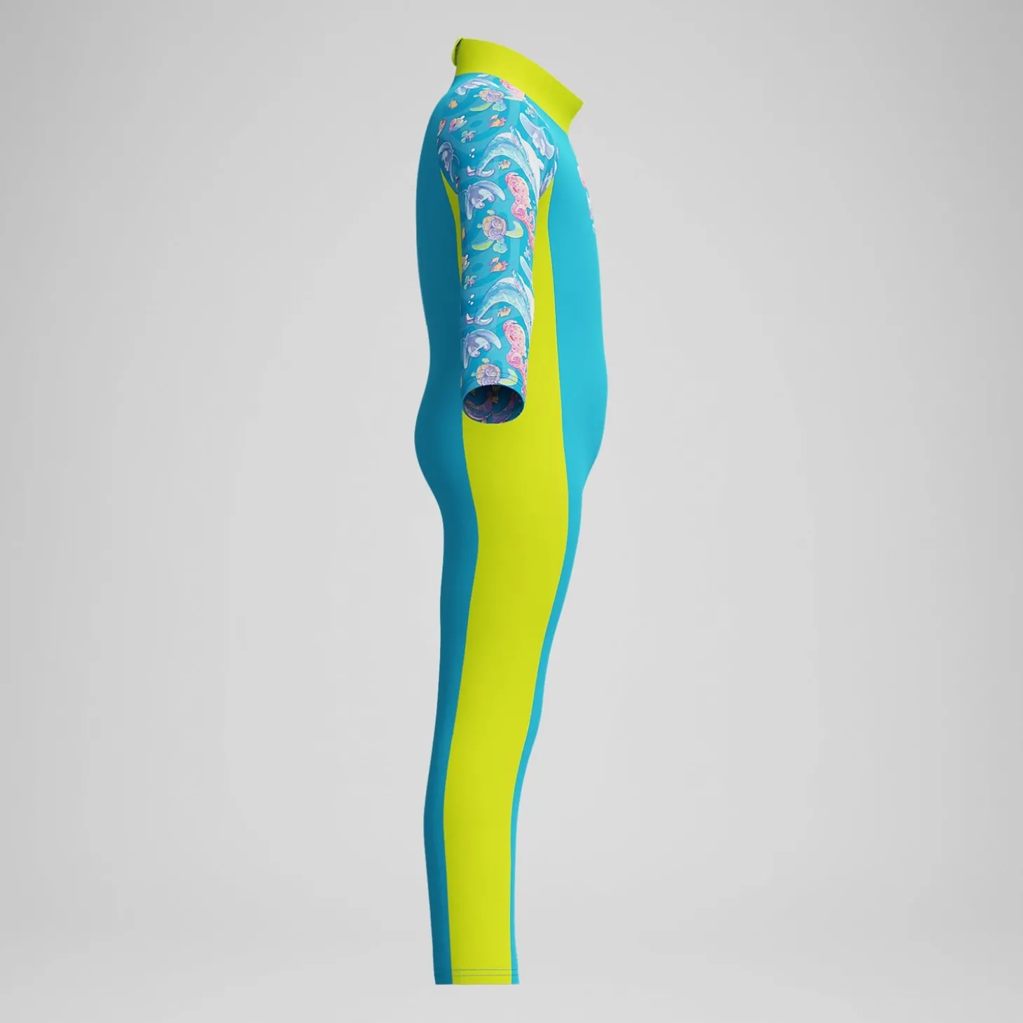 Boxer de bain Garçon V-Cut imprimé bleu