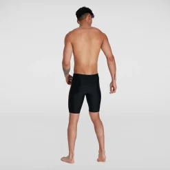 Boxer de bain Homme Allover coupe en V noir/orange