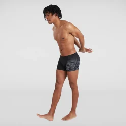 Boxer de bain Homme Allover coupe en V noir/gris