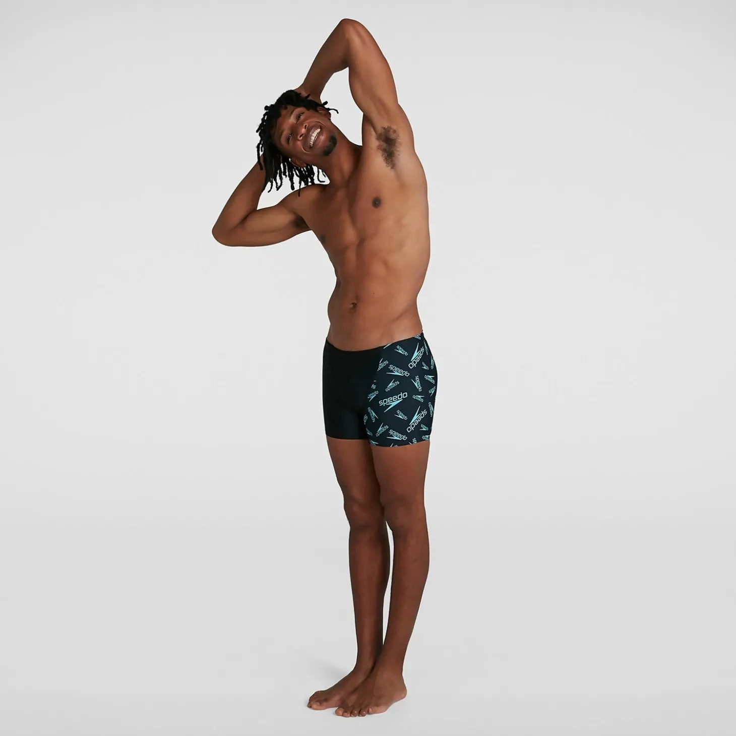 Boxer de bain Homme Allover Coupe en V Noir