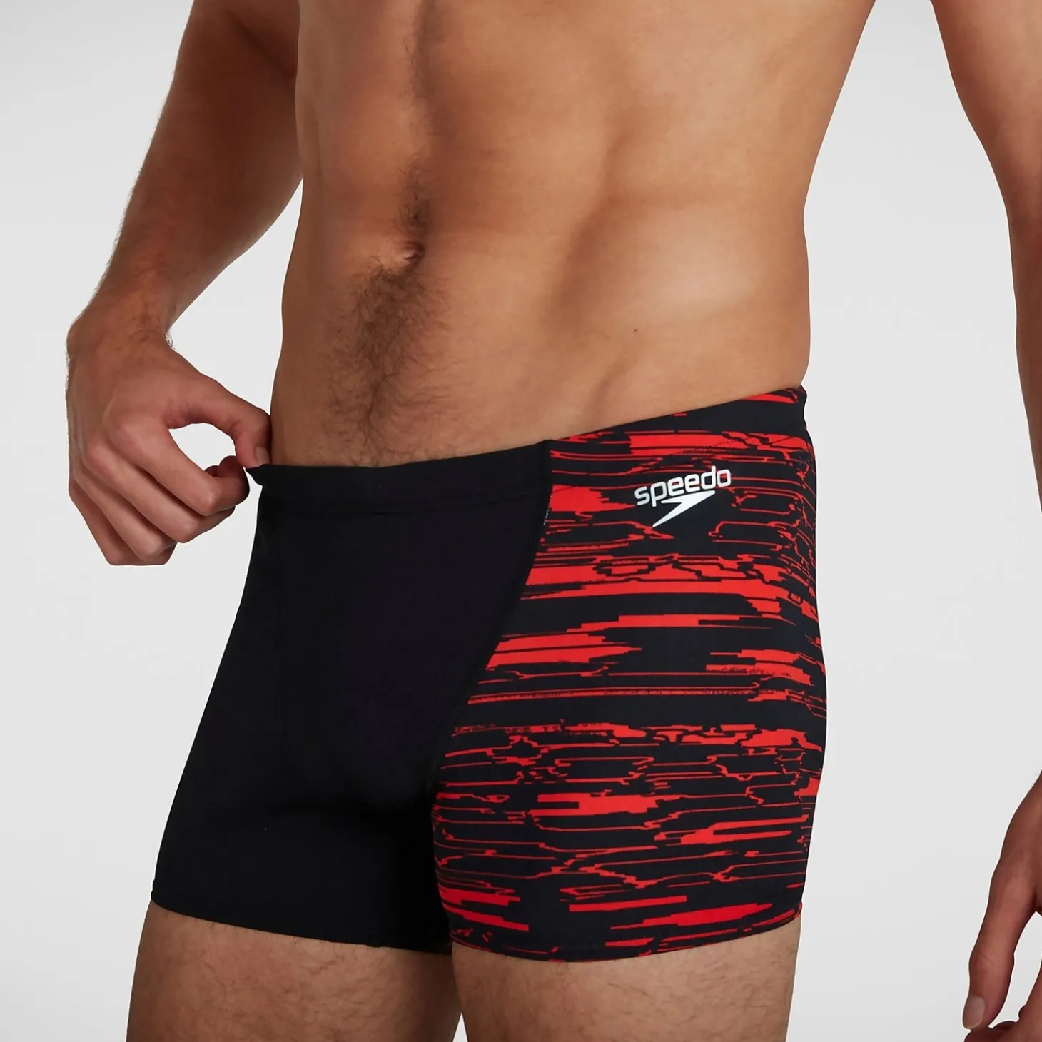Boxer de bain Homme Allover Coupe en V Noir