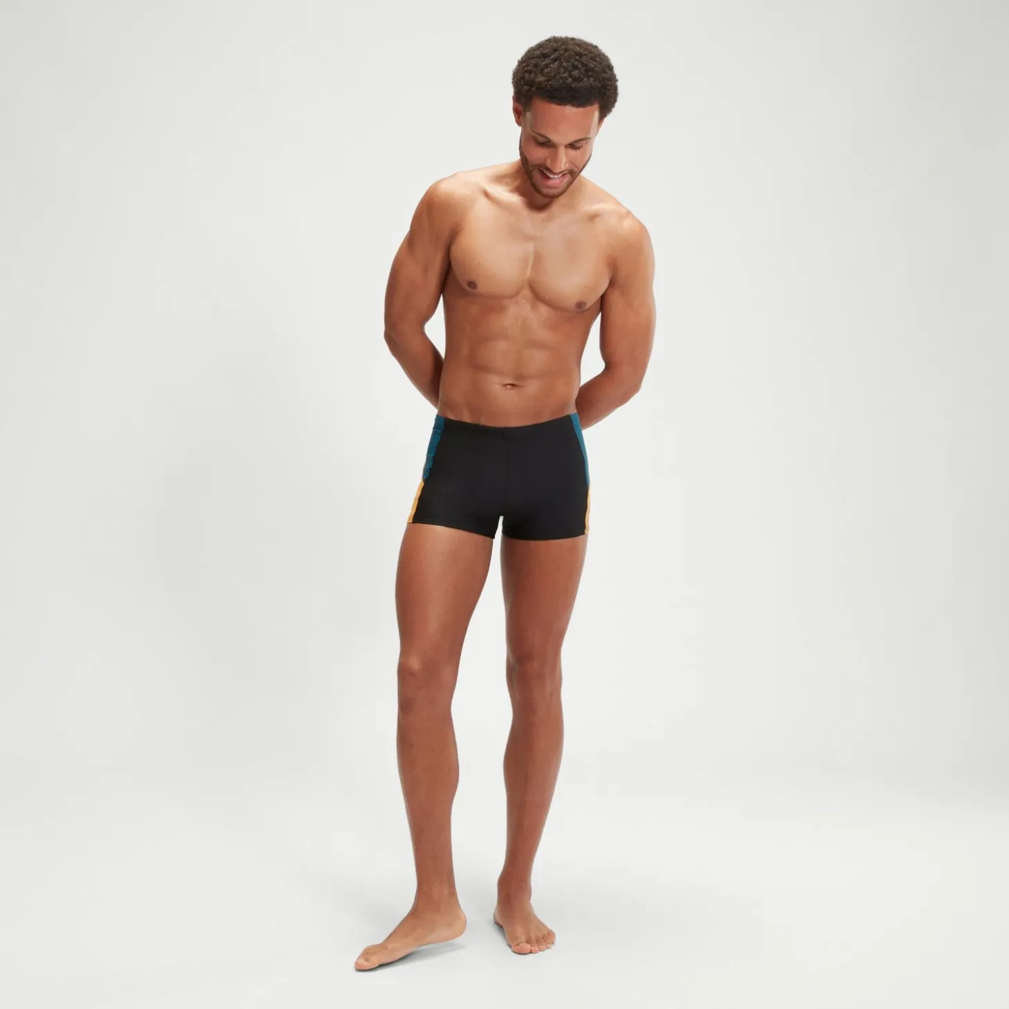 Boxer de bain Homme Dive noir/bleu sarcelle