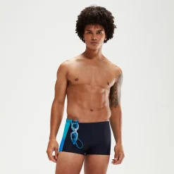 Boxer de bain Homme Dive bleu marine/aqua