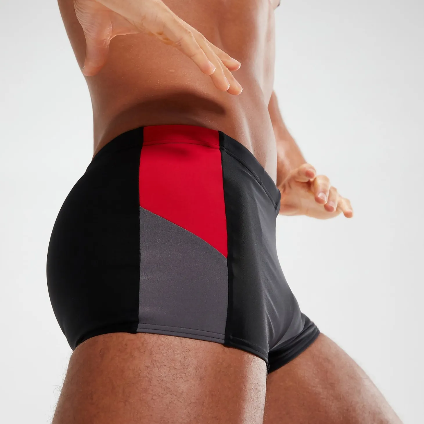 Boxer de bain Homme Dive noir/rouge