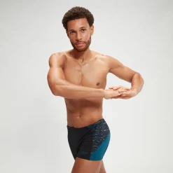 Boxer de bain Homme Endurance+ Max Splice noir/bleu sarcelle