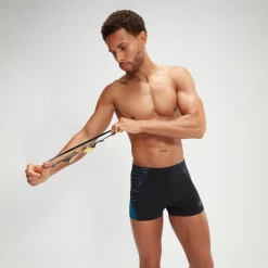 Boxer de bain Homme Endurance+ Max Splice noir/bleu sarcelle