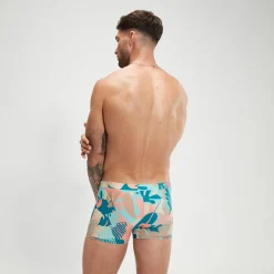Boxer de bain Homme Escape bleu/rose