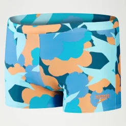 Boxer de bain Homme Escape bleu/abricot