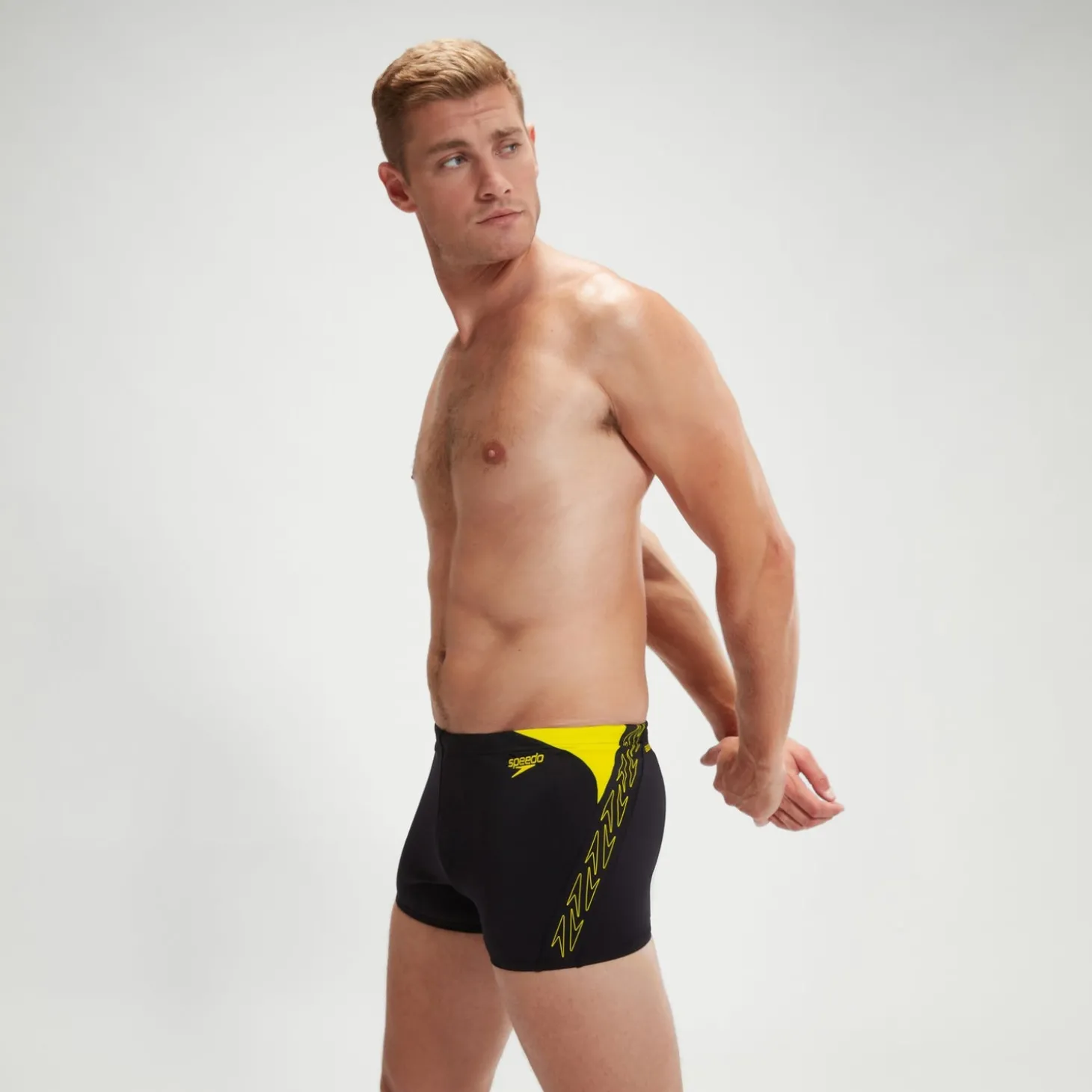 Boxer de bain Homme HyperBoom Splice noir/jaune