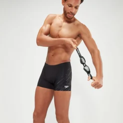 Boxer de bain Homme HyperBoom coupe en V noir/gris