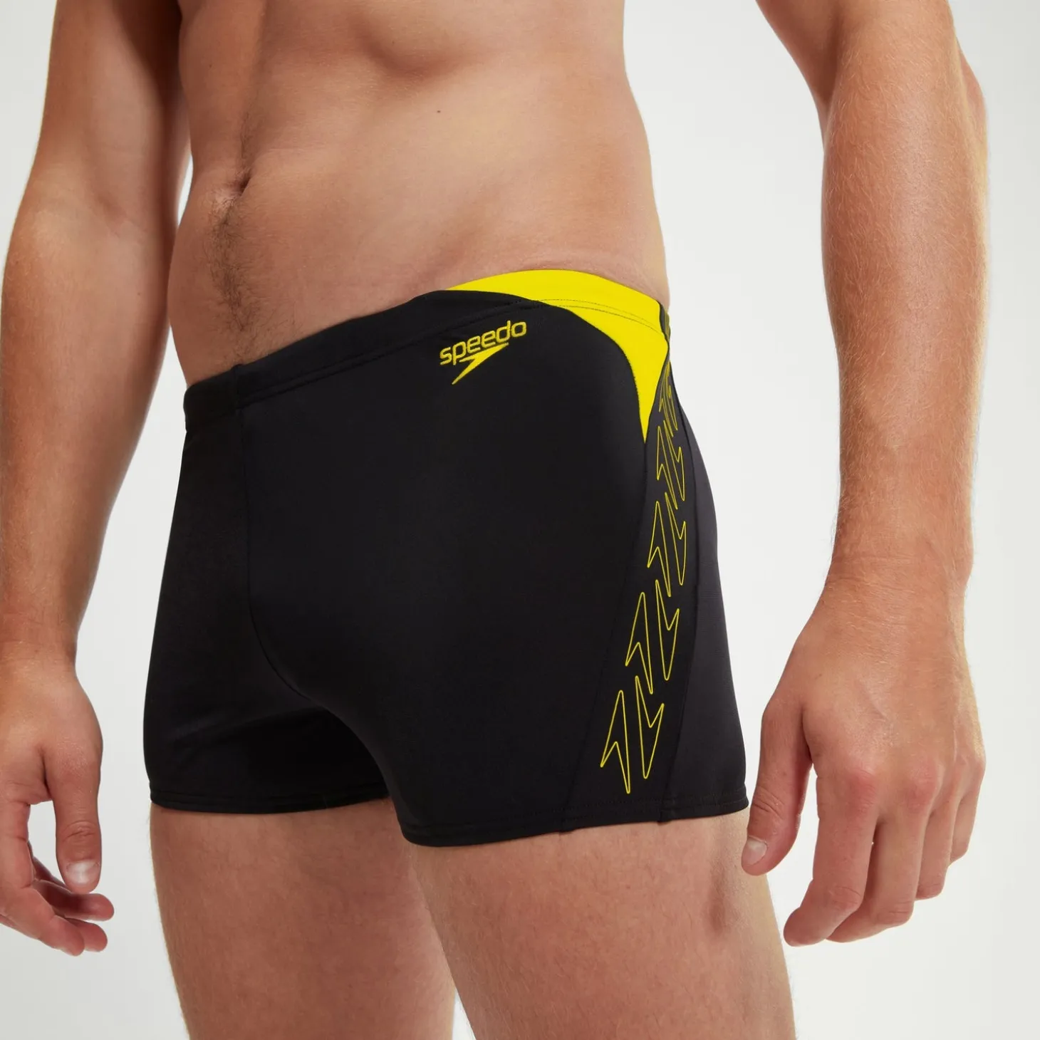 Boxer de bain Homme HyperBoom Splice noir/jaune