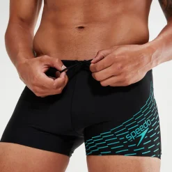 Boxer de bain Homme Medley Logo noir/aqua