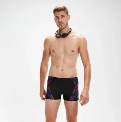Boxer de bain Homme Tech Print noir/bleu