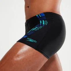 Boxer de bain Homme Tech Print noir/bleu