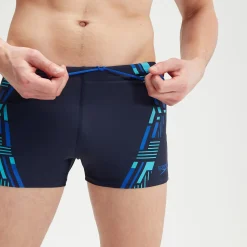 Boxer de bain Homme Tech Imprimé bleu marine/bleu