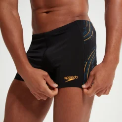Boxer de bain Homme Tech Panel noir/orange