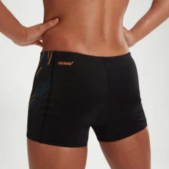 Boxer de bain Homme Tech Panel noir/orange